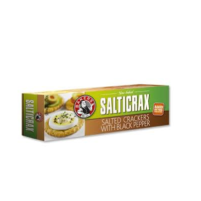 Bakers Salticrax with Black Pepper (200 g) from South Africa - AubergineFoods.com 