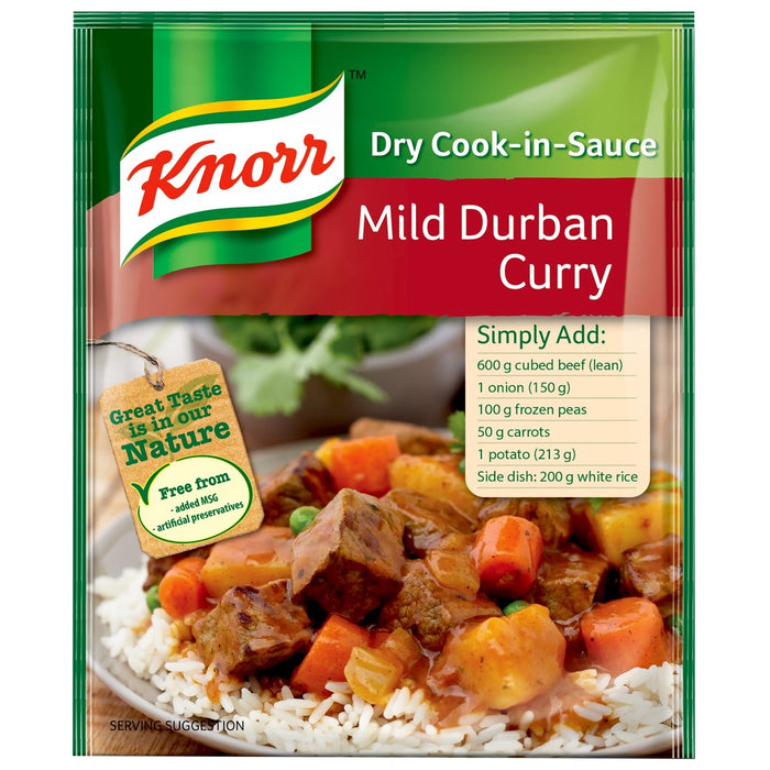 Knorr Mild Durban Curry Dry Cook-In-Sauce, 50g