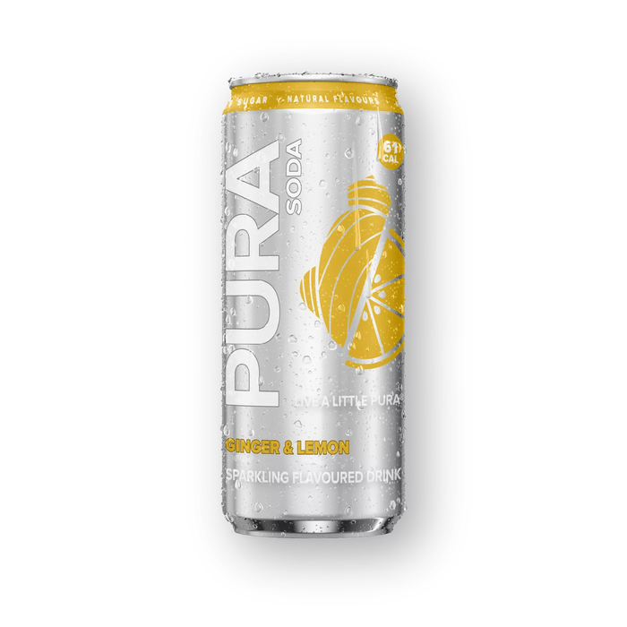 Pura Soda Ginger Lemon Flavored Sparkling Drink, 300ml