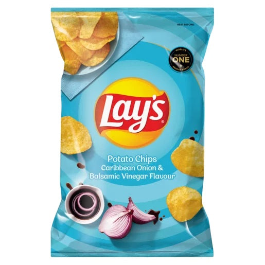 Lays Caribbean Onion & Balsamic Vinegar Potato Chips, 105g