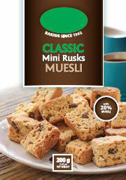 Cape Cookies Mini Muesli Rusks, 300g