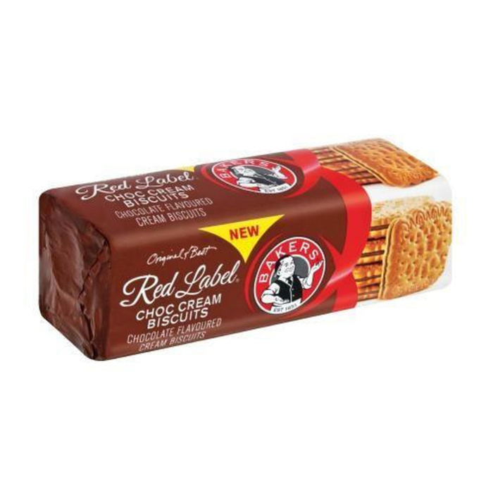Bakers Red Label Choc Cream Biscuits (200 g) from South Africa - AubergineFoods.com 