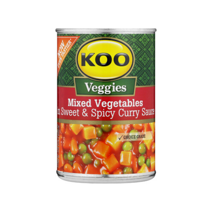KOO Sweet & Spicy Mixed Vegetables (420 g) from South Africa - AubergineFoods.com 