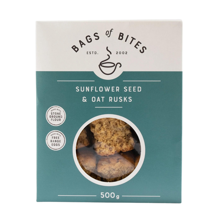 Bag of Bites Sunflower Seed & Oat Rusks, 500g