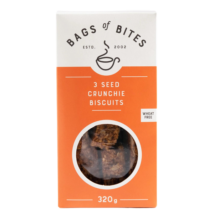 Bags of Bites 3 Seed Crunchie Biscuits, 320g