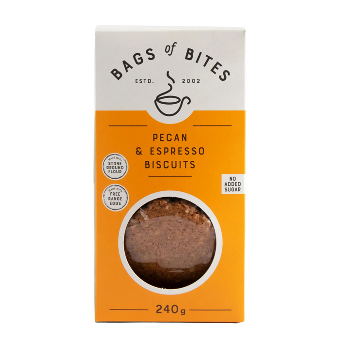Bag of Bites Pecan & Espresso Biscuits, 240g