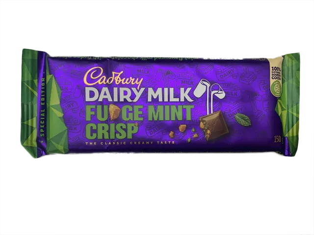 Cadbury Dairy Milk Fudge Mint Crisp, 150g