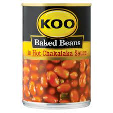 KOO Baked Beans in Hot Chakalaka Sauce, 410g