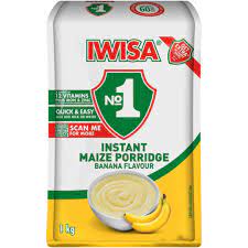 Iwisa Banana Flavored Instant Breakfast Porridge, 1kg