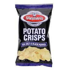 Messaris Greek Island Potato Crisps: Sea Salt & Black Pepper