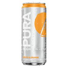 Pura Soda Seville Orange Flavored Sparkling Drink, 300ml
