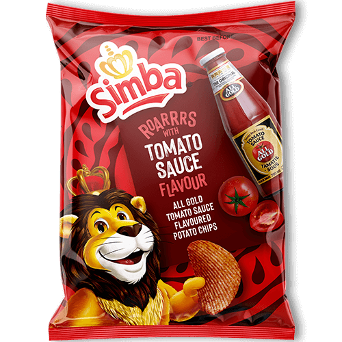 Simba Tomato Sauce Flavored Potato Chips, 125g