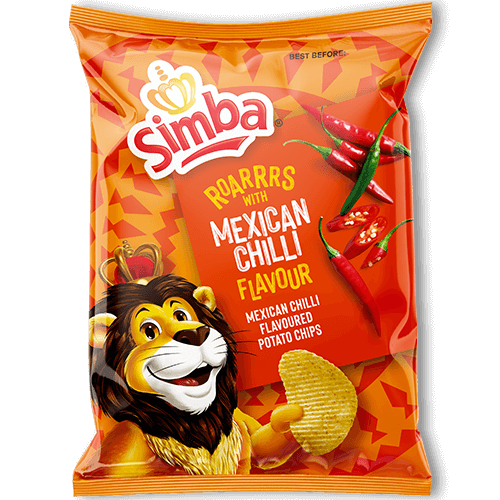 Simba Mexican Chilli Flavor Potato Chips, 125g