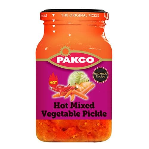 PAKCO Hot Mixed Vegetable Pickle (350 g) from South Africa - AubergineFoods.com 